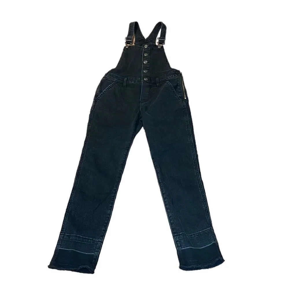 Gap Girl’s Bib Overalls, Black, skinny, Stretchy, XL